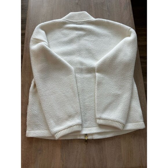 Varley Willmont Patch Pocket Fleece Bomber Jacket Egret Ivory Size Medium - Picture 11 of 11